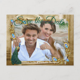 ゴールデン王室の孔雀の羽根 案内ポストカード