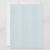 ゴールデン男の赤ちゃんの足跡とハートベビーシャワー 招待状 (裏面)