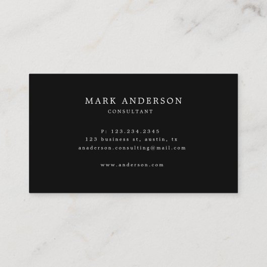 ゴールデン男らしダブルモノグラム名刺 名刺 (裏面)