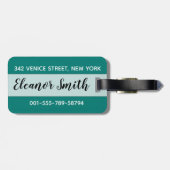 ゴールデン砂ビーチチアサルデーニアイタリアラフ海 ラゲッジタグ (裏面横)