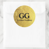 ゴールデン祝女神ハッピー50th誕生日パーティー ラウンドシール (バッグ)