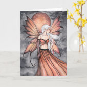 ゴールデン秋の妖精グリーティングカード カード (黄色い花)