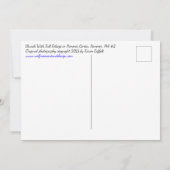 ゴールデン秋の葉/教会と墓地2はがき 招待状 (裏面)