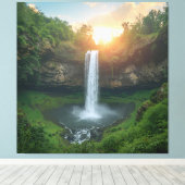 ゴールデン秋アットデュスク – 静自然ウォールアート キャンバスプリント (インサイチュ (ウッドフロア))