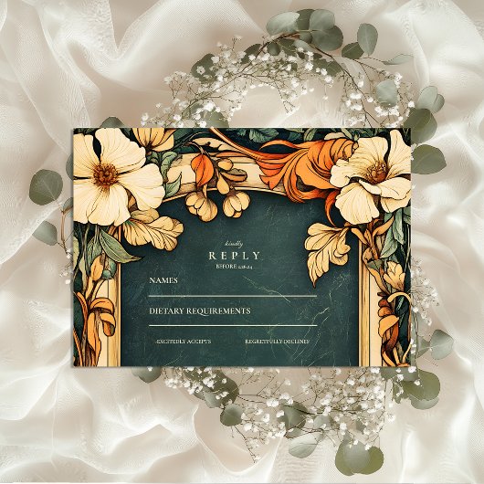 ゴールデン秋アールヌーボー結婚ズ 出欠カード