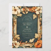 ゴールデン秋アールヌーボー結婚ズ 招待状 (正面)
