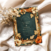 ゴールデン秋アールヌーボー結婚ズ 招待状