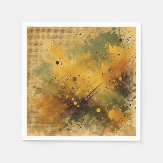 ゴールデン秋ハーベストイ動揺してンクデッページ スタンダードカクテルナプキン (正面)