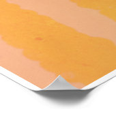 ゴールデン秋フローラバラ金ゴールド抽象芸術 ポスター (角)