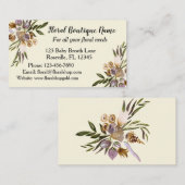 ゴールデン秋フローラブティックエレガントモダン 名刺 (正面/裏面)