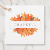 ゴールデン秋メープル離れズカスタマイズ可能な植物学 フェイバータグ (正面)