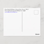 ゴールデン秋墓地からの教会の葉のビュー1 ポストカード (裏面)