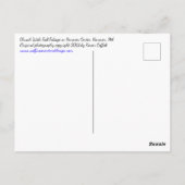 ゴールデン秋墓地からの教会の葉のビュー ポストカード (裏面)