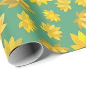 ゴールデン秋開花デザインシームレス感謝祭 ラッピングペーパー (ロールコーナー)