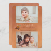 ゴールデン秋2 – 写真誕生のお知らせ 案内状 (正面/裏面)