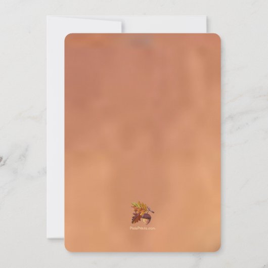 ゴールデン秋2 – 写真誕生のお知らせ 案内状 (裏面)