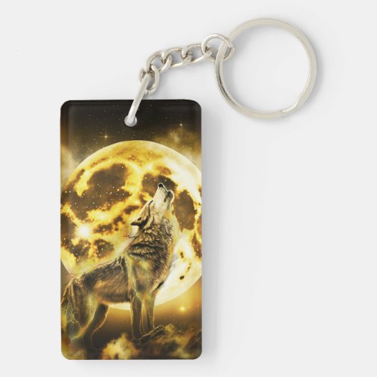 ゴールデン稲妻ウルフ キーホルダー (裏面)