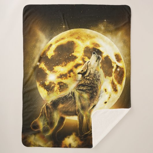 ゴールデン稲妻ウルフ シェルパブランケット (正面)