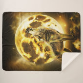 ゴールデン稲妻ウルフ シェルパブランケット (正面(横))