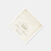 ゴールデン童話結婚王冠のナプキン スタンダードカクテルナプキン (角)