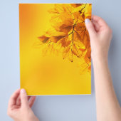 ゴールデン紅葉の背景 チラシ (手)