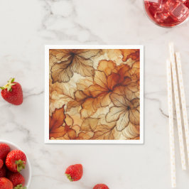 ゴールデン紅葉アルコールインクデクページ紙 スタンダードカクテルナプキン