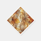 ゴールデン紅葉アルコールインクデクページ紙 スタンダードカクテルナプキン (角)
