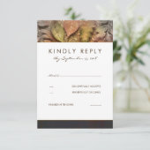 ゴールデン紅葉ウェディングRSVPカード 出欠カード (スタンド正面)