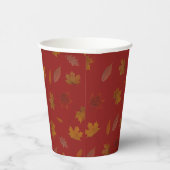ゴールデン紅葉オンカスタムレッド紙カップ 紙コップ (右)