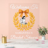ゴールデン紅葉ブライダルシャワーへようこそ アクリルサイン (ウェディング)