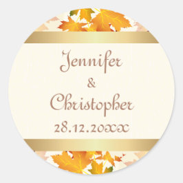 ゴールデン紅葉結婚ズ ラウンドシール