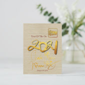 ゴールデン紙カットベトナム牛年2021 HpostC シーズンポストカード (スタンド正面)