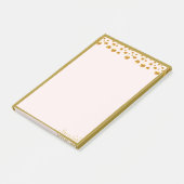 ゴールデン紙吹雪とゴールデンフレームオンアイボリー ポストイット (アングル)