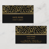 ゴールデン紙吹雪グラムゴールデンブラックビップ 名刺 (正面/裏面)
