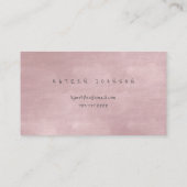 ゴールデン紙吹雪パウダーピンクバタフライビップ 名刺 (裏面)