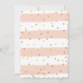 ゴールデン紙吹雪ピンク宗教的招待状 招待状 (裏面)