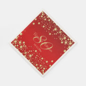 ゴールデン紙吹雪80thバースデーパーティー スタンダードランチョンナプキン (角)