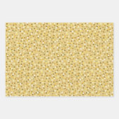 ゴールデン紙吹雪、クリスマス小妖精や小人、くるみ割り ラッピングペーパーシート (正面)