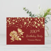 ゴールデン紙吹雪、バラオンレッド100誕生日 招待状 (スタンド正面)