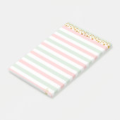 ゴールデン紙吹雪&パステルカラーパーソナライズされた ポストイット (アングル)