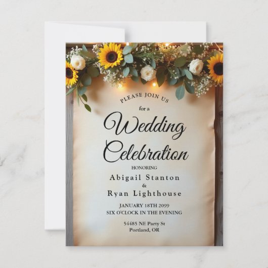 ゴールデン素朴アワーギャザリング 招待状 (正面)