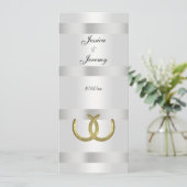 ゴールデン素朴ホースシューズ銀Whtメニューカード 招待状 (スタンド正面)