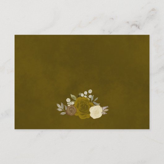 ゴールデン素朴ボホフローラ結婚の願い井戸 エンクロージャーカード (裏面)