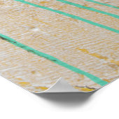 ゴールデン素朴ポットランニングターコイズ絵を描の ポスター (角)