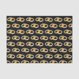 ゴールデン結婚ズのリングや輪が結ばれる 薄葉紙