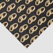 ゴールデン結婚ズのリングや輪が結ばれる 薄葉紙 (詳細)