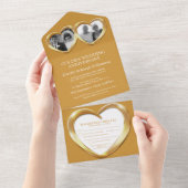 ゴールデン結婚ズの記念日50年パーティーイベントアル オールインワン招待状 (貼ってはがせる)