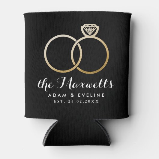 ゴールデン結婚ズリングや輪のクーラーボックス 缶クーラー (正面)