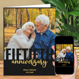 ゴールデン結婚ズ写真50モダン周年 カード