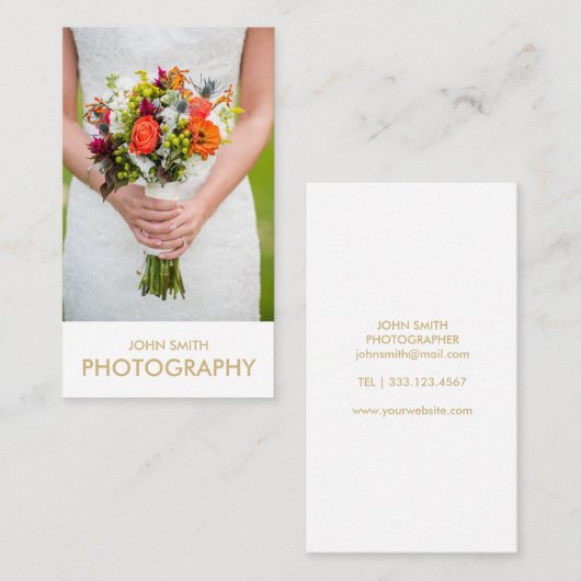 ゴールデン結婚ズ写真 名刺 (正面/裏面)